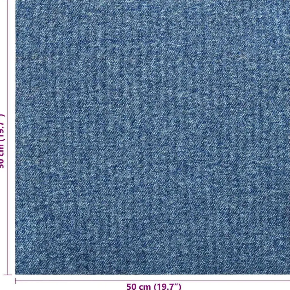 vidaXL Materiales De Construcción-Alfombra 20 pcs 50 x 50 cm 100% Polipropileno