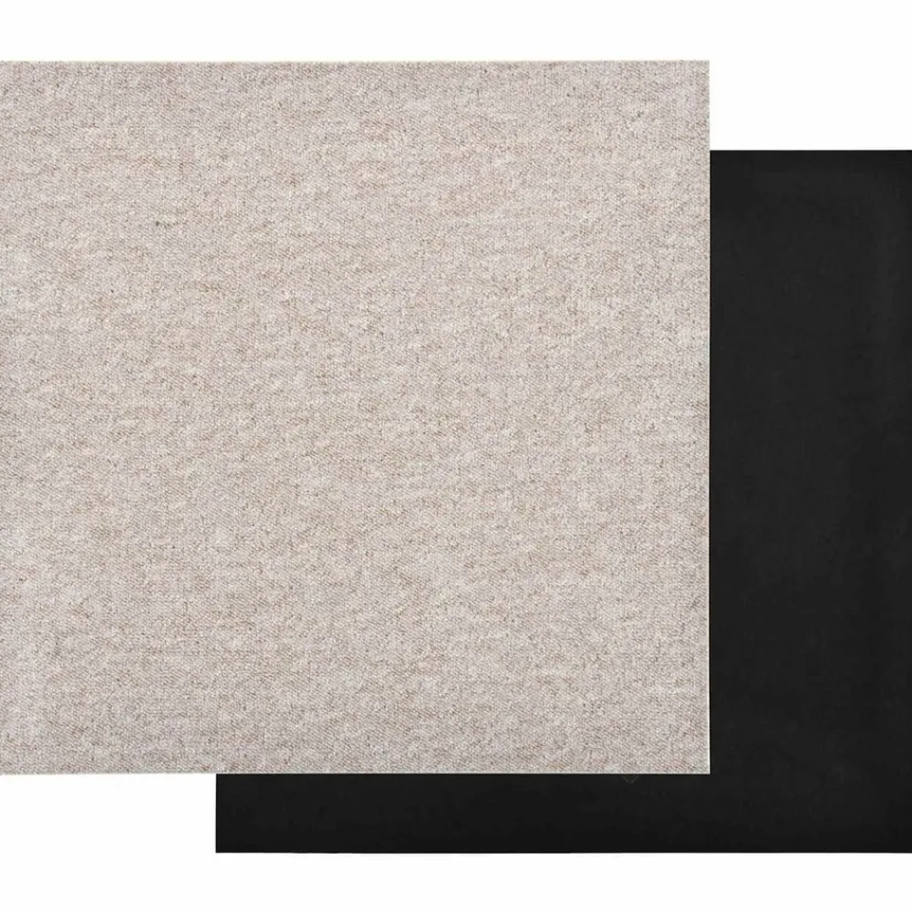 vidaXL Alfombra 20 pcs 50 x 50 cm 100% Polipropileno Beige claro Best