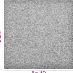 vidaXL Alfombra 20 pcs 50 x 50 cm 100% Polipropileno Gris claro New