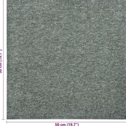 vidaXL Alfombra 20 pcs 50 x 50 cm 100% Polipropileno Verde Hot