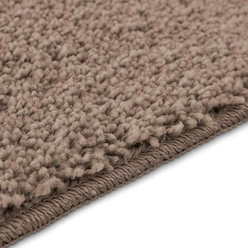 vidaXL Accesorios Para El Baño-Alfombra antideslizante para baño con corte para inodoro Marrón
