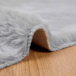 vidaXL Decoración-Alfombra antideslizante de sintética de conejo Olite