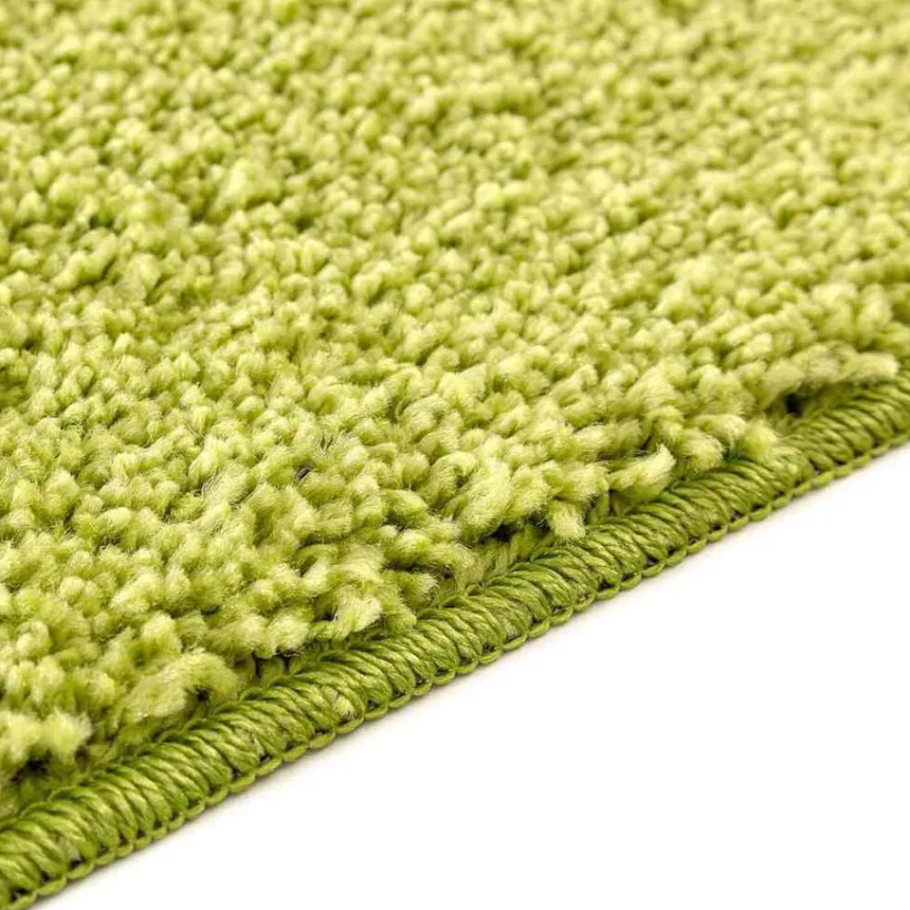 vidaXL Alfombra antideslizante para baño con corte para inodoro Verde