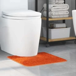vidaXL Accesorios Para El Baño-Alfombra antideslizante para baño con corte para inodoro