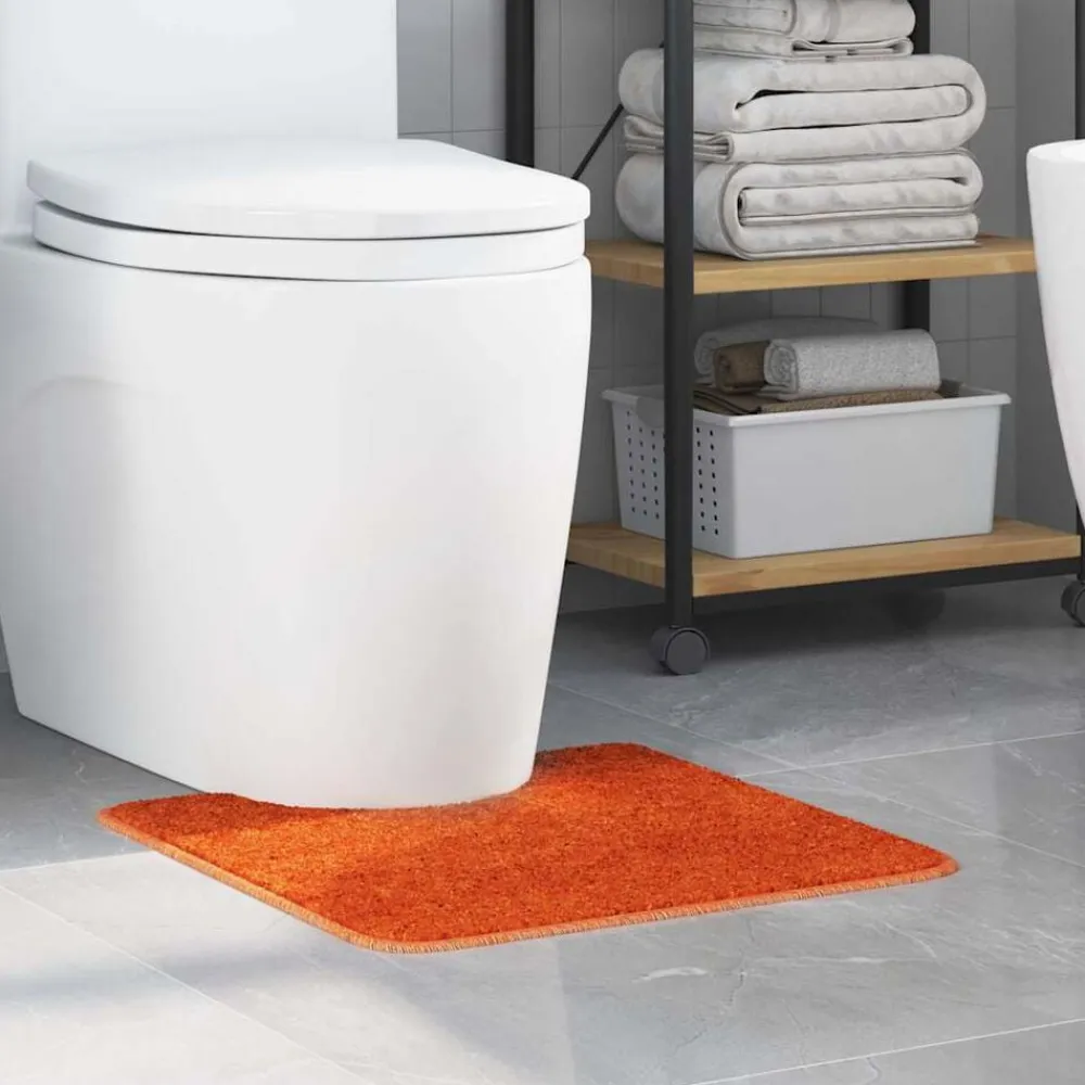 vidaXL Accesorios Para El Baño-Alfombra antideslizante para baño con corte para inodoro