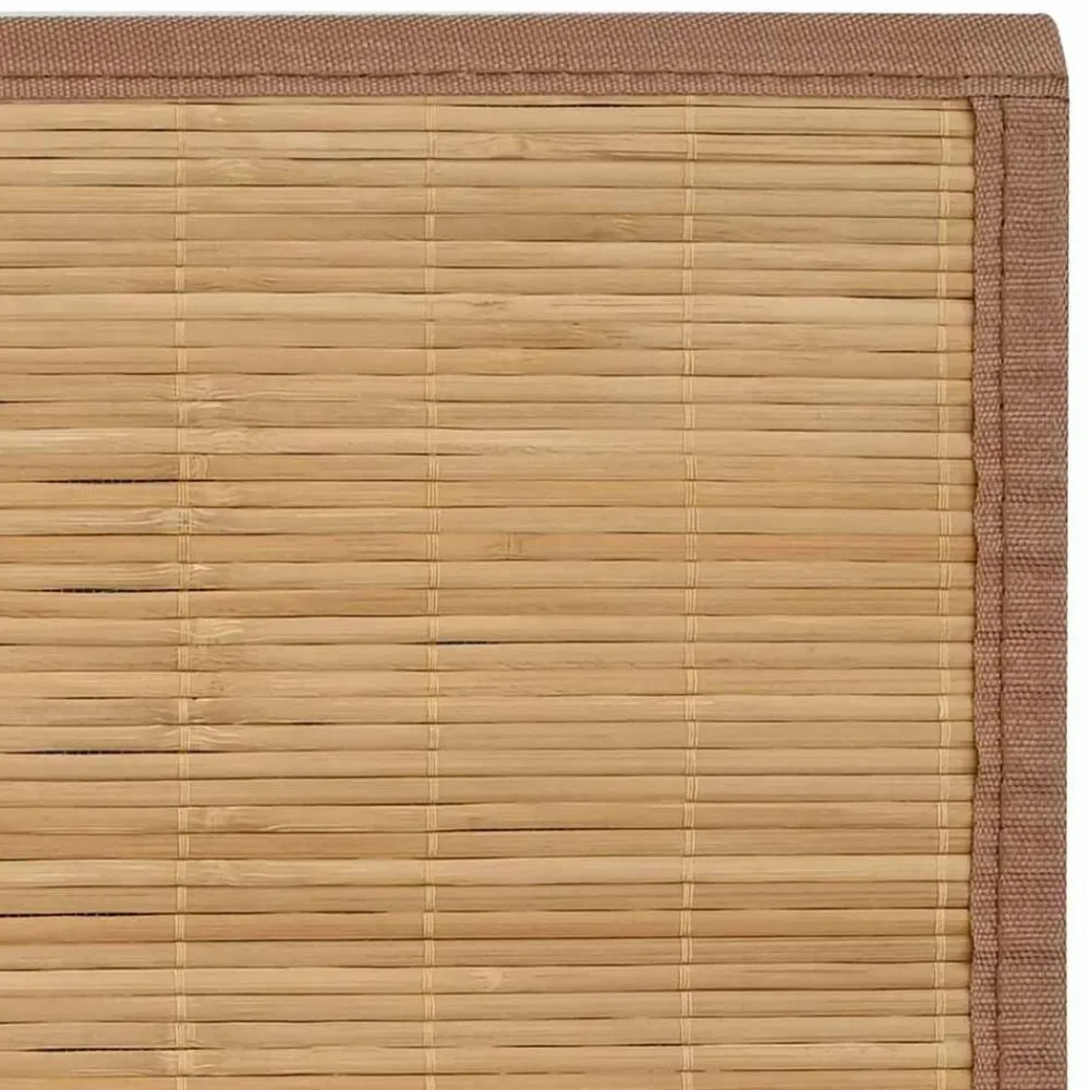 vidaXL Alfombra de bambú color natural 100x160 cm Marrón Clearance