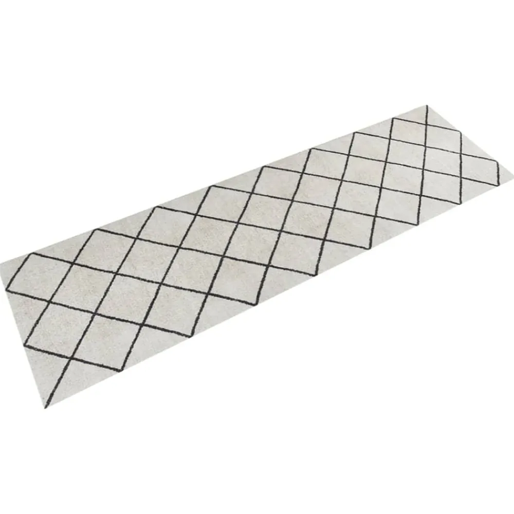 vidaXL Decoración-Alfombra de cocina lavable terciopelo s 45x150 cm