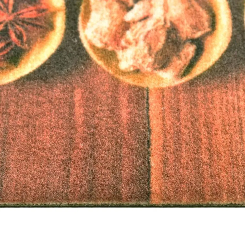 vidaXL Decoración-Alfombra de cocina lavable Spoons 60x300 cm