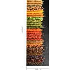 vidaXL Decoración-Alfombra de cocina lavable 60x300 cm