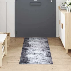vidaXL Decoración-Alfombra de cocina Gris 180 x 60 cm Terciopelo