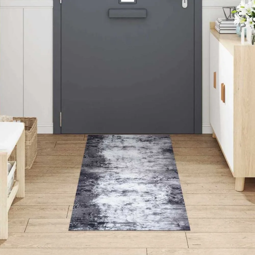 vidaXL Decoración-Alfombra de cocina Gris 180 x 60 cm Terciopelo
