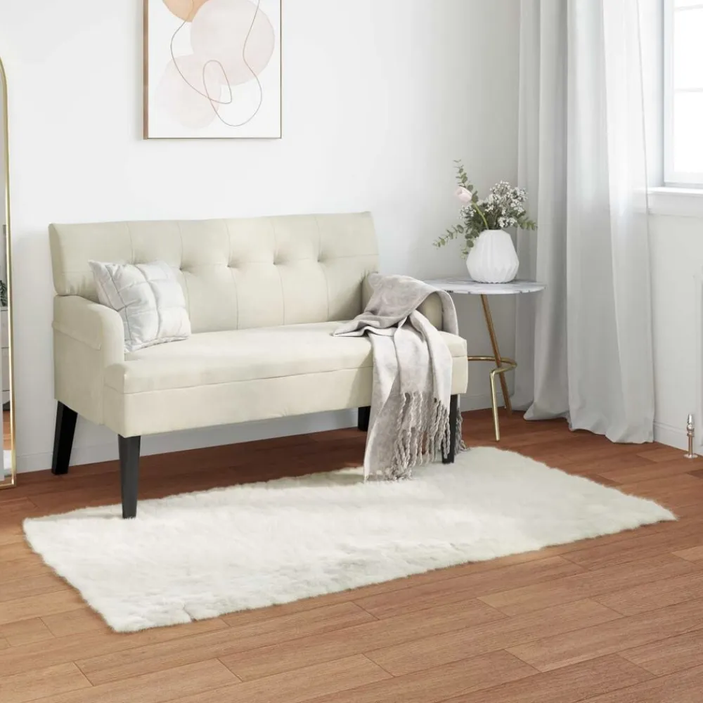 vidaXL Decoración-Alfombra de de oveja sintética Tafalla 60 x 110 cm Poliéster
