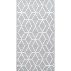 vidaXL Jardín-Alfombra de exterior ARAKIL gris 80x150 cm PP