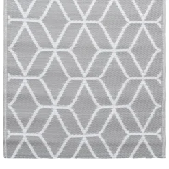 vidaXL Jardín-Alfombra de exterior ARAKIL gris 80x150 cm PP