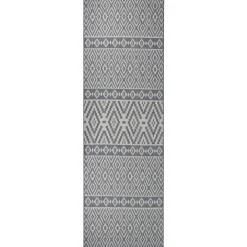 vidaXL Alfombra de exterior de tejido plano 80x250 cm Rayas azules Hot