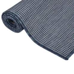vidaXL Alfombra de exterior de tejido plano 80x250 cm Azul New