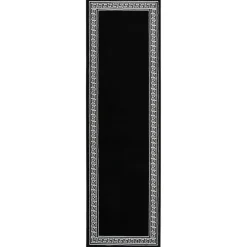 vidaXL Alfombra de pasillo BCF con estampado 60x200 cm Negro Online