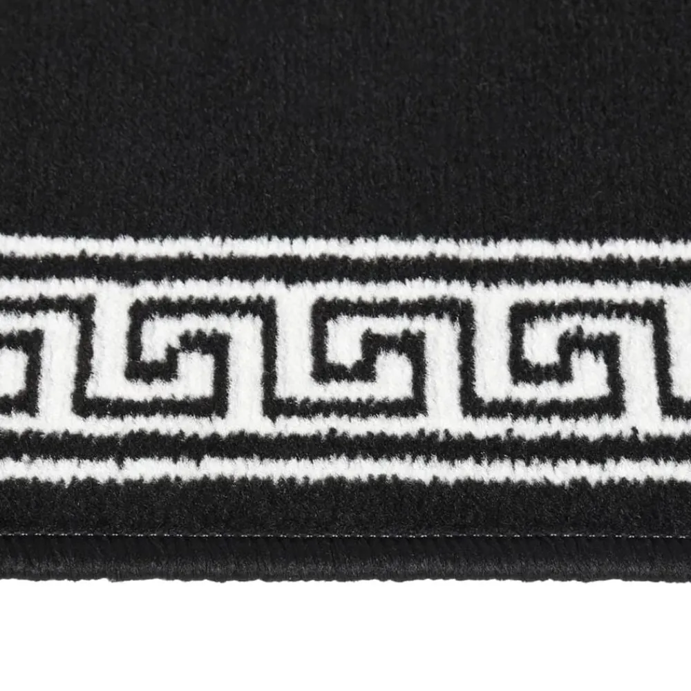 vidaXL Alfombra de pasillo BCF con estampado 60x200 cm Negro Online