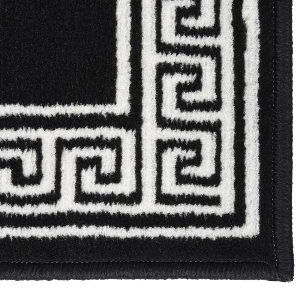 vidaXL Alfombra de pasillo BCF con estampado 60x200 cm Negro Online