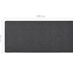 vidaXL Decoración-Alfombra de pasillo gris 50x100 cm
