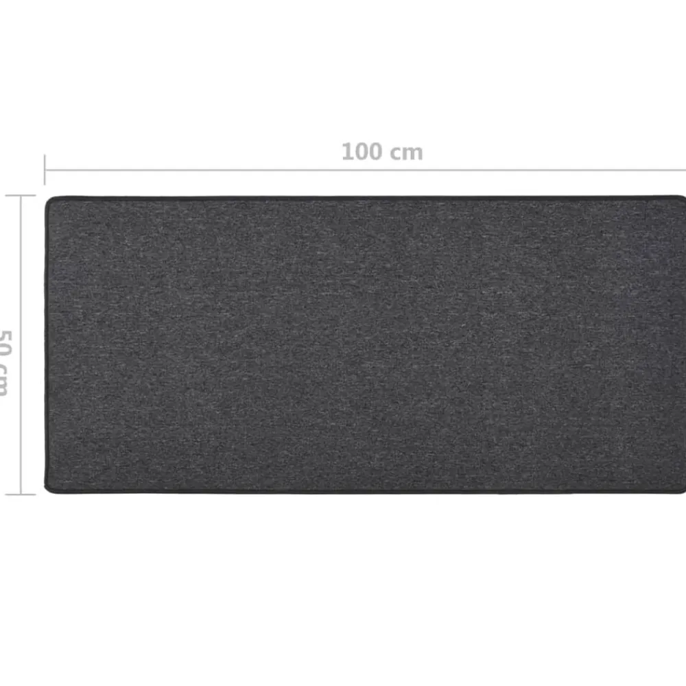 vidaXL Decoración-Alfombra de pasillo gris 50x100 cm