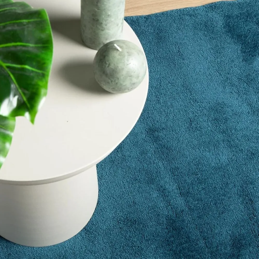 vidaXL Alfombra de pelo corto OVIEDO turquesa 120x120 cm Tuquesa Outlet
