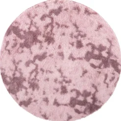 vidaXL Decoración-Alfombra de pelo largo NAVARRA rosa polvoriento 100x100 cm