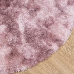 vidaXL Decoración-Alfombra de pelo largo NAVARRA rosa polvoriento 100x100 cm