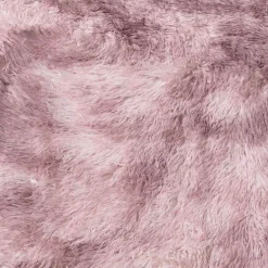 vidaXL Decoración-Alfombra de pelo largo NAVARRA rosa polvoriento 100x100 cm