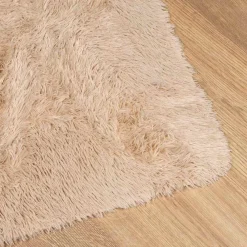 vidaXL Alfombra de pelo largo NAVARRA 60x100 cm poliéster Beige Clearance