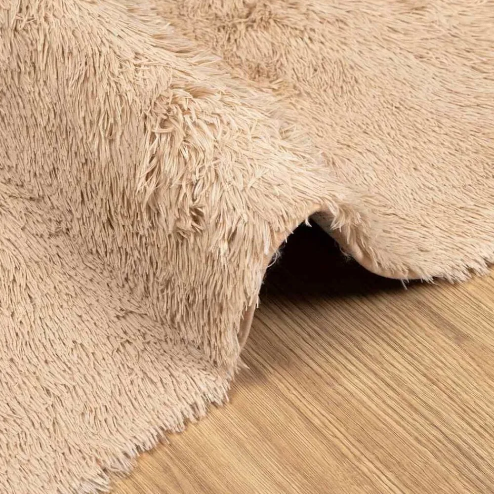vidaXL Alfombra de pelo largo NAVARRA 60x100 cm poliéster Beige Clearance