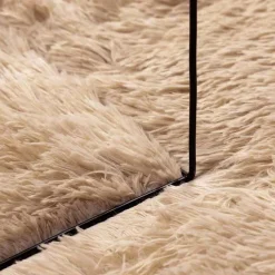 vidaXL Alfombra de pelo largo NAVARRA 60x100 cm poliéster Beige Clearance