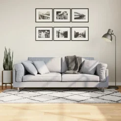 vidaXL Decoración-Alfombra de pelo largo moderna PAMPLONA 100x200cm