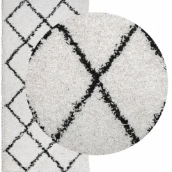 vidaXL Decoración-Alfombra de pelo largo moderna PAMPLONA 100x200cm
