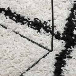 vidaXL Decoración-Alfombra de pelo largo moderna PAMPLONA 100x200cm
