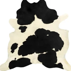 vidaXL Decoración-Alfombra de piel de vaca real 150x170 cm