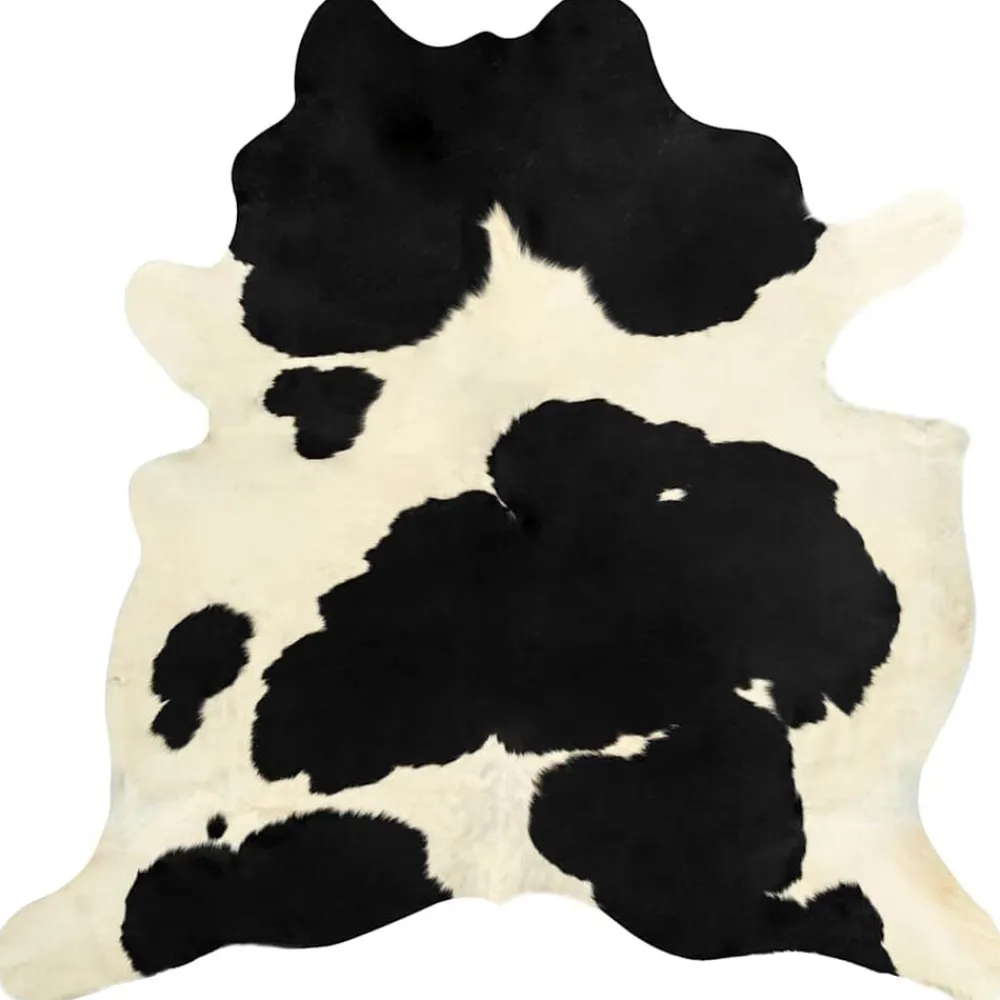 vidaXL Decoración-Alfombra de piel de vaca real 150x170 cm