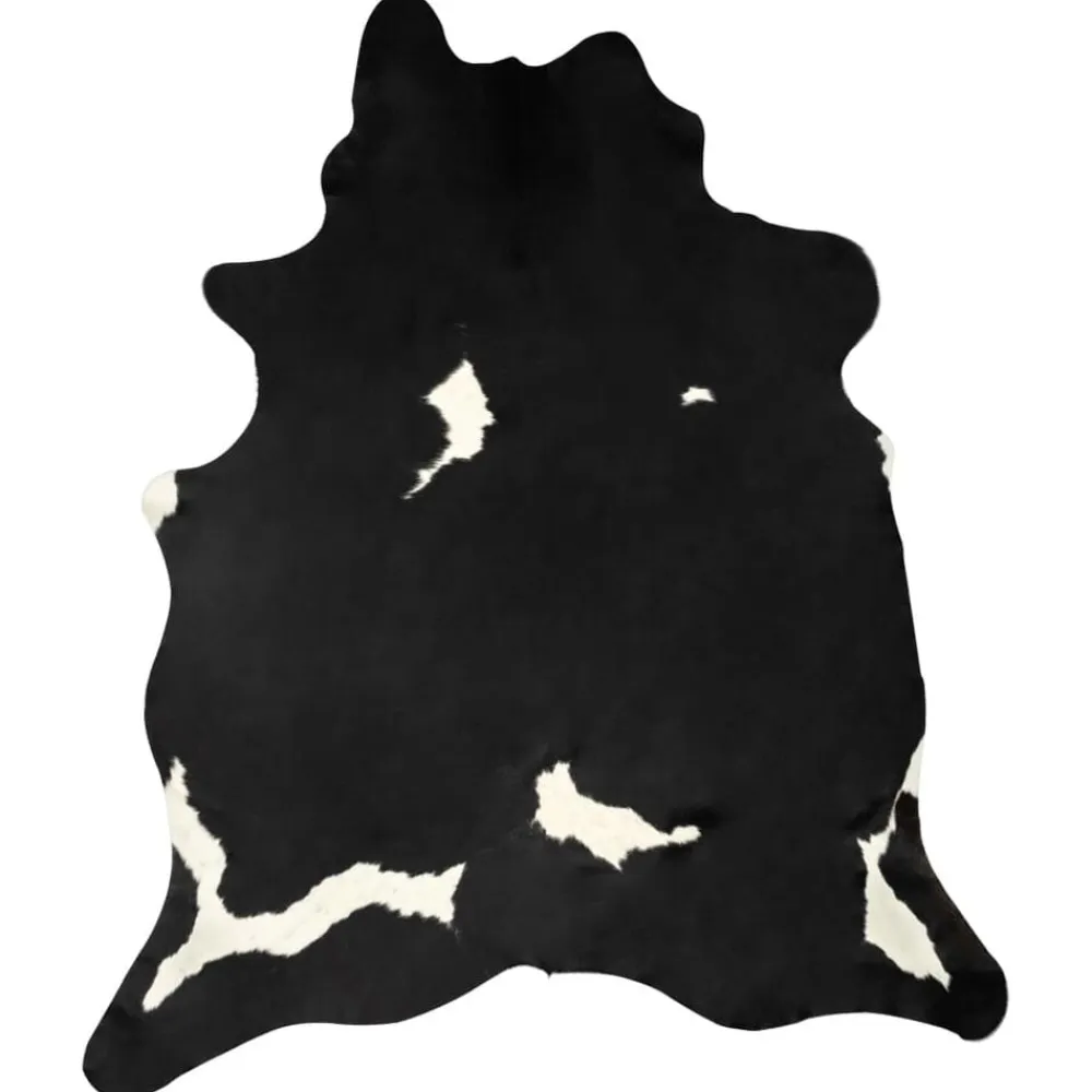 vidaXL Decoración-Alfombra de piel de vaca real 150x170 cm