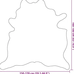 vidaXL Decoración-Alfombra de piel de vaca real 150x170 cm
