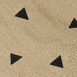 vidaXL Alfombra de yute tejida a mano estampado de triángulos 90 cm New
