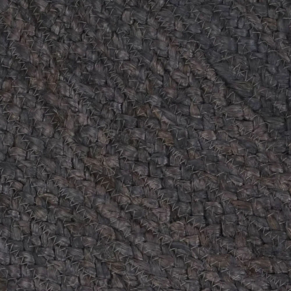 vidaXL Decoración-Alfombra de yute tejida a mano redonda gris 90 cm