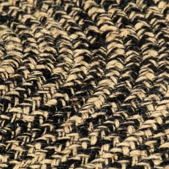 vidaXL Alfombra de yute tejida a mano y natural 90 cm Negro