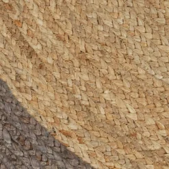 vidaXL Alfombra hecha a mano de yute con borde 90 cm Gris Clearance