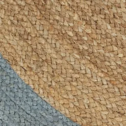 vidaXL Alfombra hecha a mano de yute con borde 90 cm Verde oliva Sale