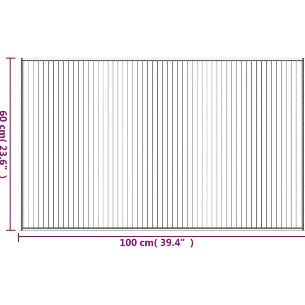 vidaXL Alfombra rectangular bambú 60x100 cm Gris Hot