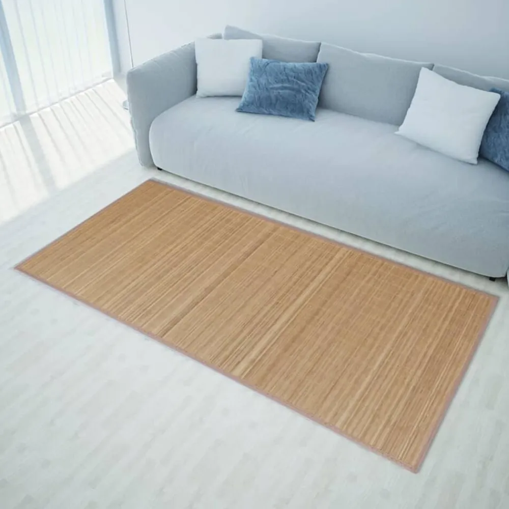 vidaXL Alfombra rectangular de bambú marrón 80 x 200 cm Marrón Online