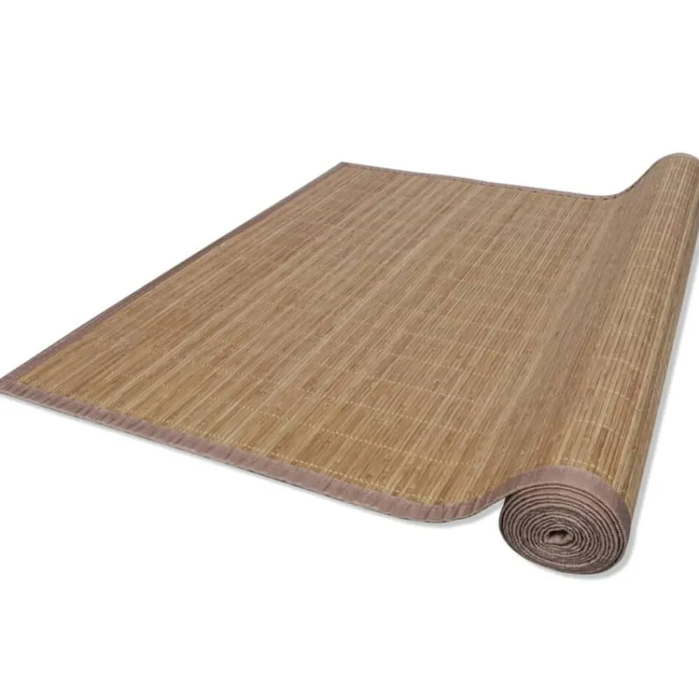vidaXL Alfombra rectangular de bambú marrón 80 x 200 cm Marrón Online