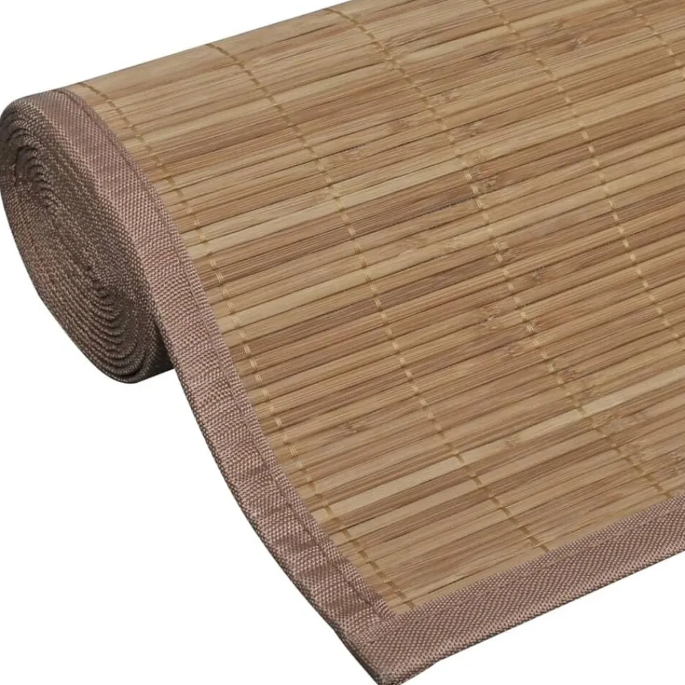 vidaXL Alfombra rectangular de bambú marrón 80 x 200 cm Marrón Online