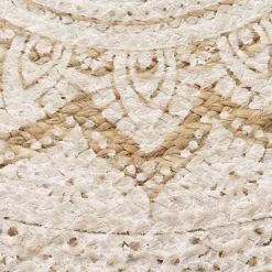 vidaXL Alfombra redonda con estampado yute trenzado 90 cm Sale
