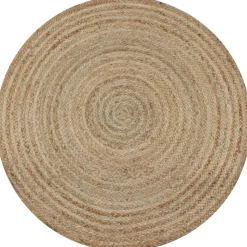 vidaXL Decoración-Alfombra redonda de yute trenzado 90 cm